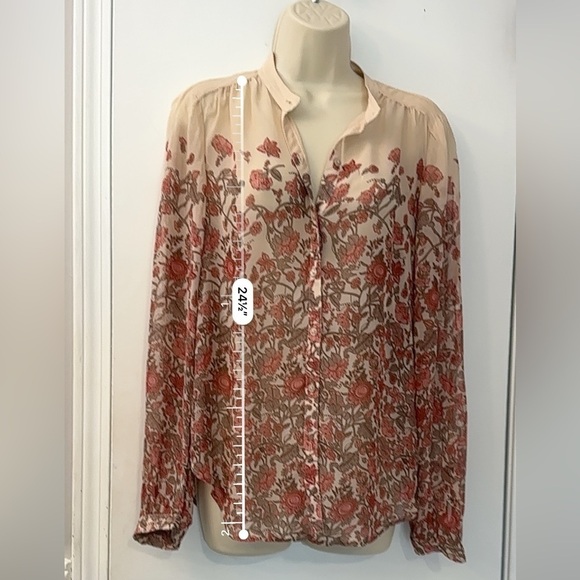 Lucky Brand Women’s Floral Print Blouse, 100% Viscose, Size S - Picture 10 of 13